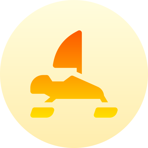 lodowa łódź Basic Gradient Circular ikona
