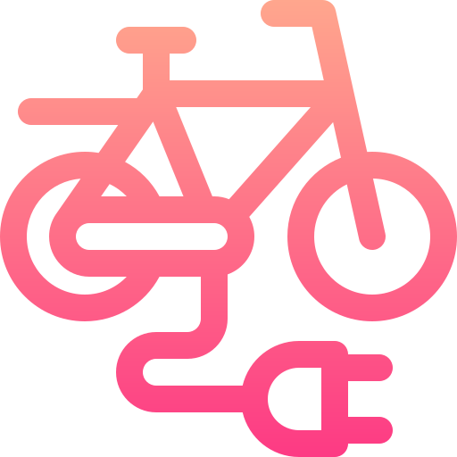 電動自転車 Basic Gradient Lineal color icon