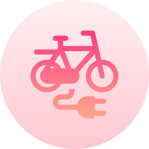 elektrisches fahrrad Basic Gradient Circular icon