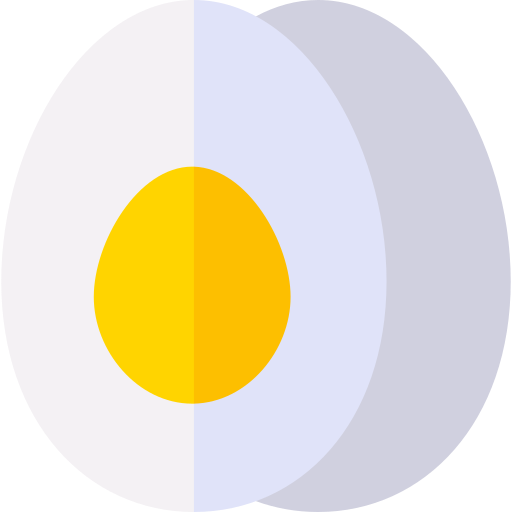Boiled egg Basic Straight Flat icon