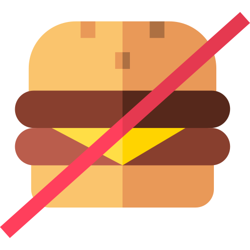 geen fastfood Basic Straight Flat icoon