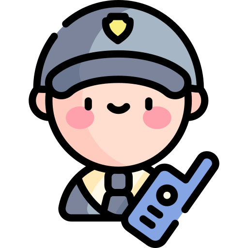 guardia di sicurezza Kawaii Lineal color icona