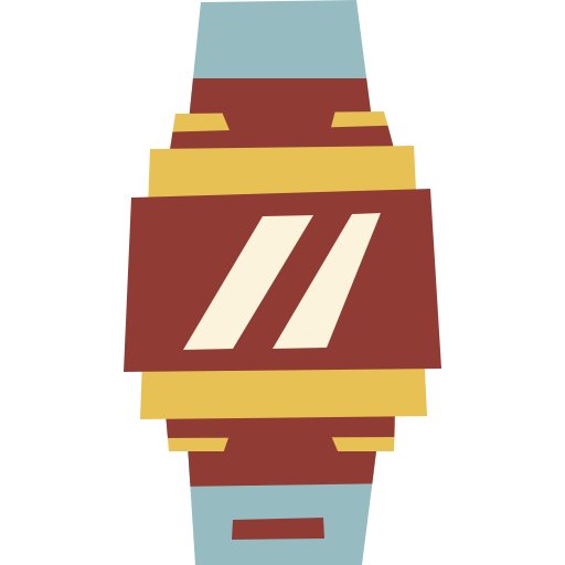 orologio da polso Cartoon Flat icona