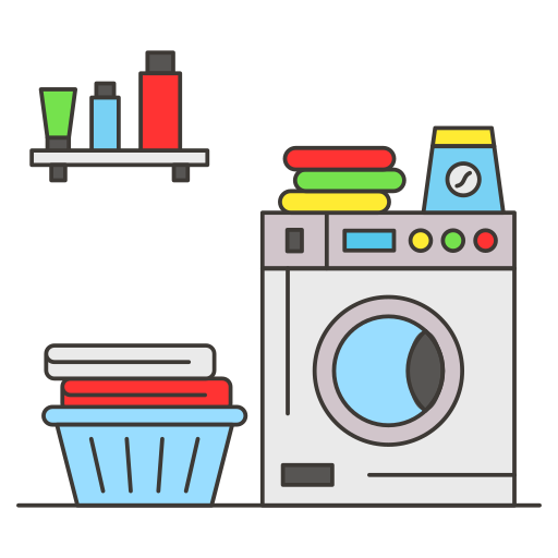 洗濯機 Generic Thin Outline Color icon