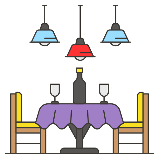 tavolo da pranzo Generic Thin Outline Color icona