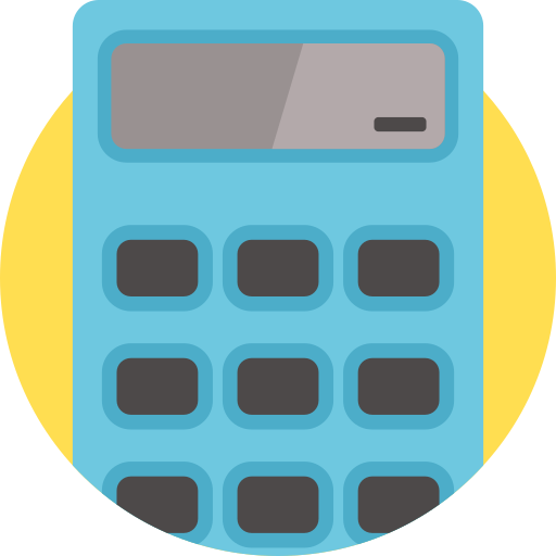 kalkulator Detailed Flat Circular Flat ikona