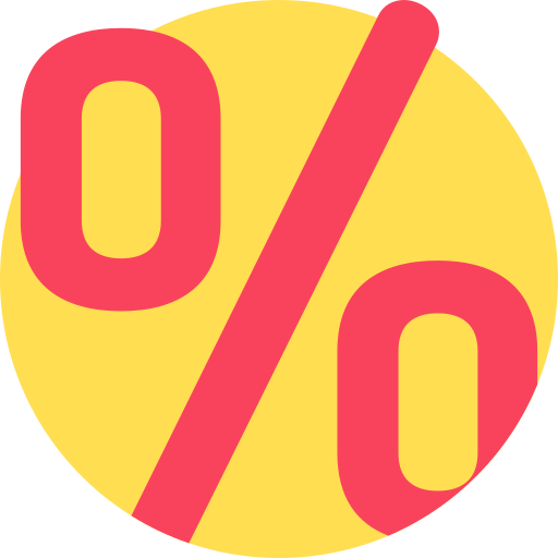 percentage Detailed Flat Circular Flat icoon