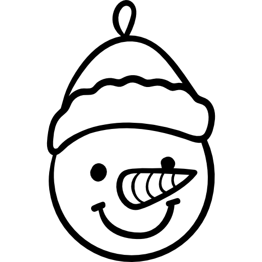 bałwan Hand Drawn Black ikona