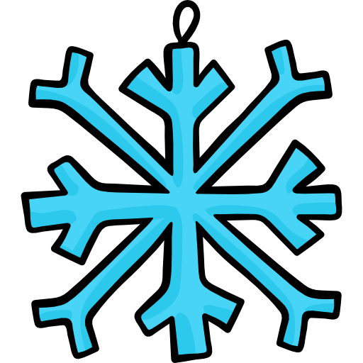 płatek śniegu Hand Drawn Color ikona