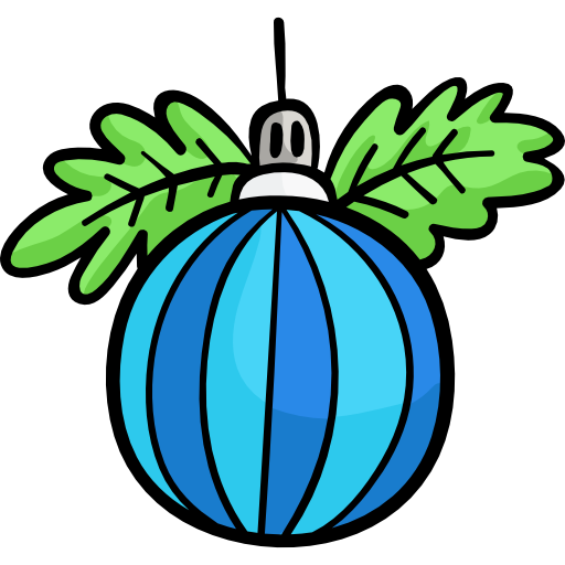 weihnachtskugel Hand Drawn Color icon