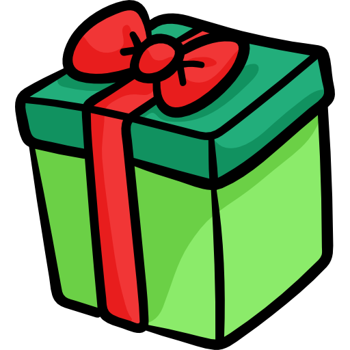 Gift box Hand Drawn Color icon