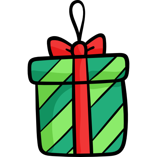 caja de regalo Hand Drawn Color icono