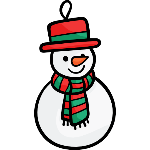 Snowman Hand Drawn Color icon