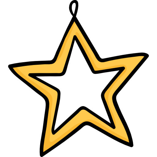 estrella Hand Drawn Color icono
