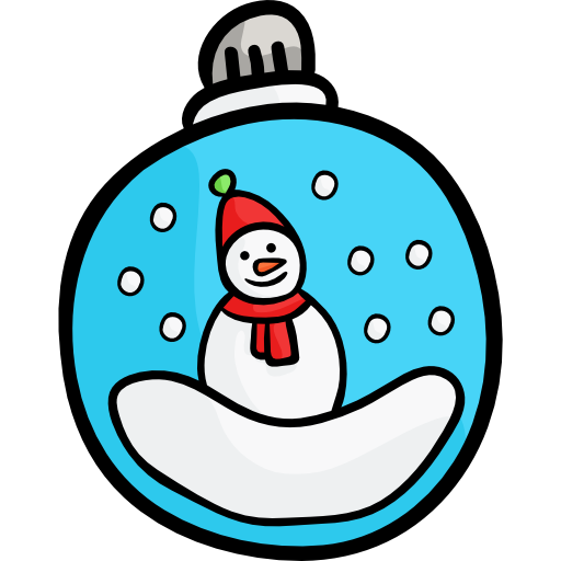 weihnachtskugel Hand Drawn Color icon