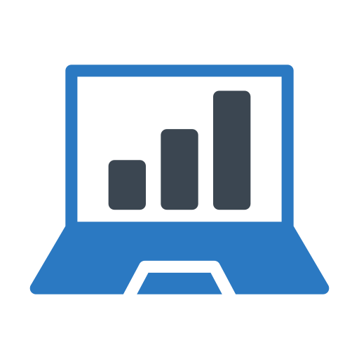 온라인 데이터 Generic Blue icon