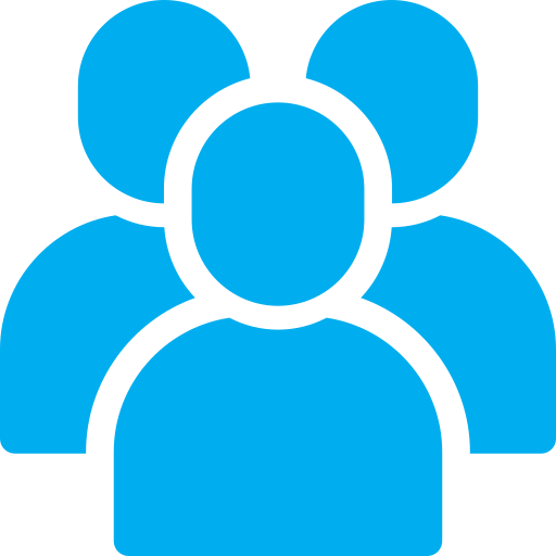 人々のネットワーク Generic Blue icon