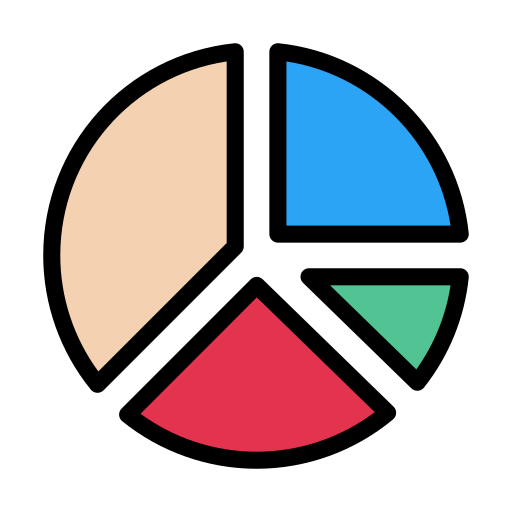 kuchendiagramm Vector Stall Lineal Color icon