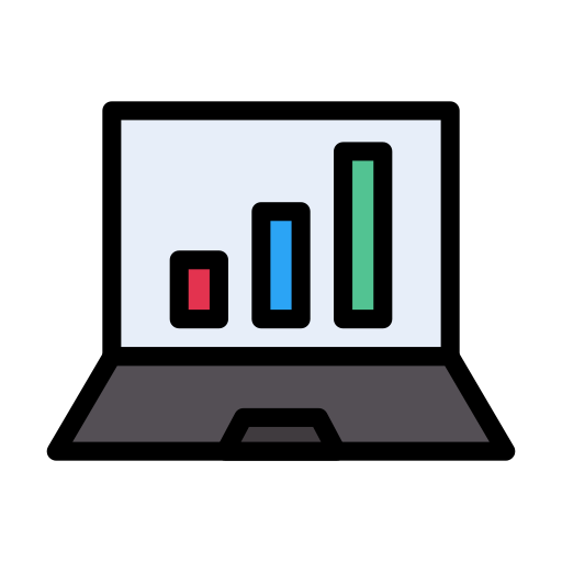 datos en línea Vector Stall Lineal Color icono