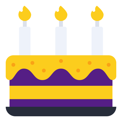 pastel de cumpleaños Generic Flat icono