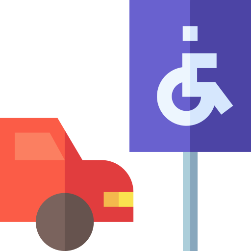 señal de estacionamiento Basic Straight Flat icono