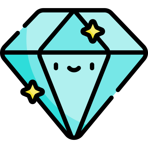 Diamond Kawaii Lineal color icon