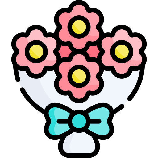 花 Kawaii Lineal color icon