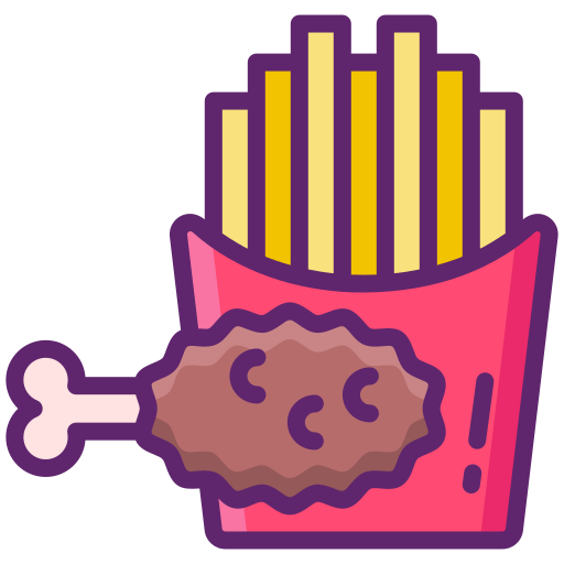 fast food Flaticons Lineal Color icona