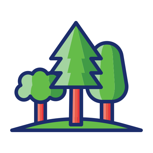 foresta Flaticons Lineal Color icona