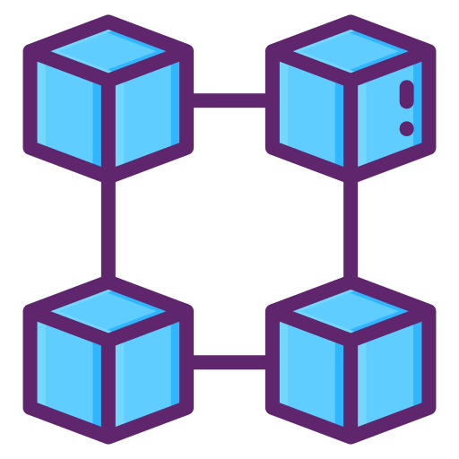 blockchain Flaticons Lineal Color Ícone