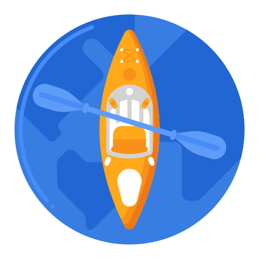 kayak Flaticons Flat icona