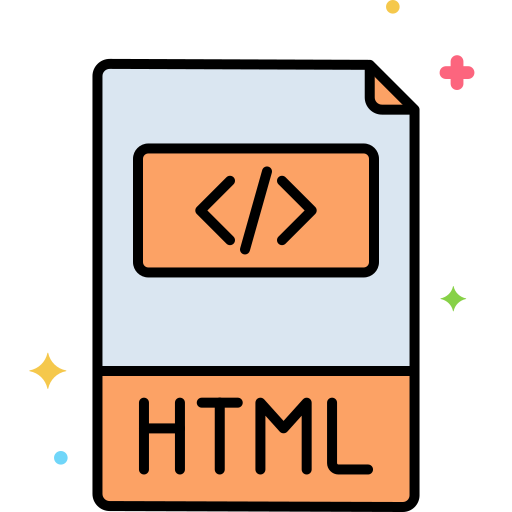 html 파일 Flaticons Lineal Color icon