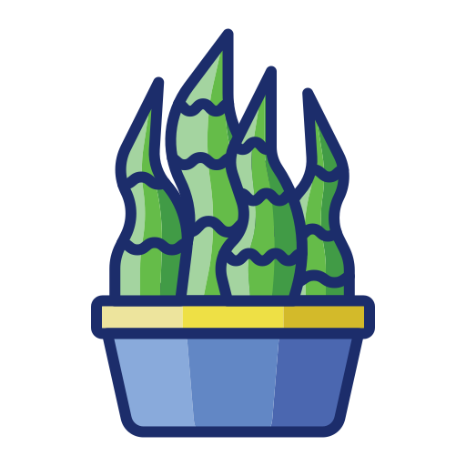 Variegated snake plant Flaticons Lineal Color icon