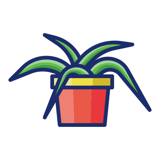 Spider plant Flaticons Lineal Color icon