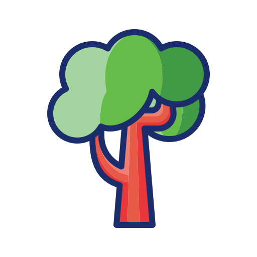 Tree Flaticons Lineal Color icon