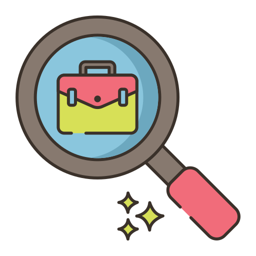 Job search Flaticons Lineal Color icon
