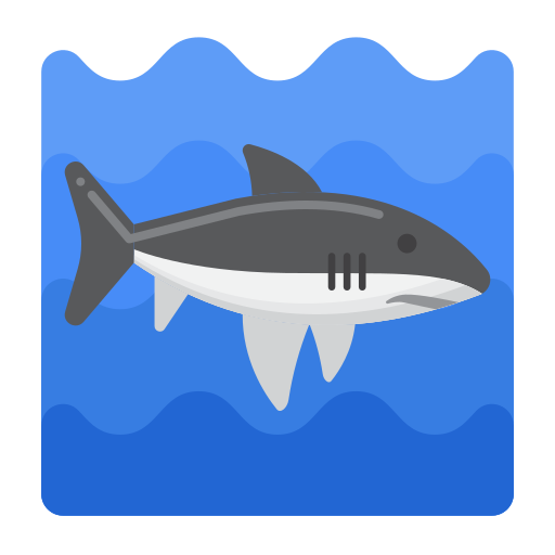 Акула Flaticons Flat иконка
