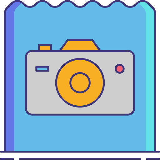 unterwasserkamera Flaticons Lineal Color icon