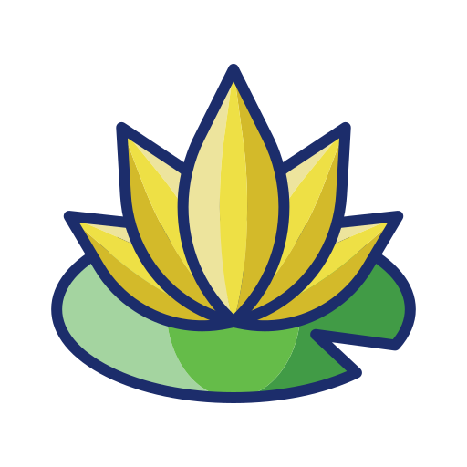 Water lily Flaticons Lineal Color icon