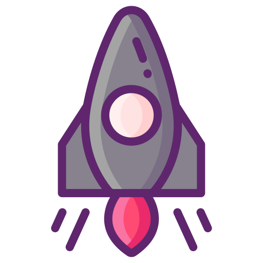 cohete Flaticons Lineal Color icono