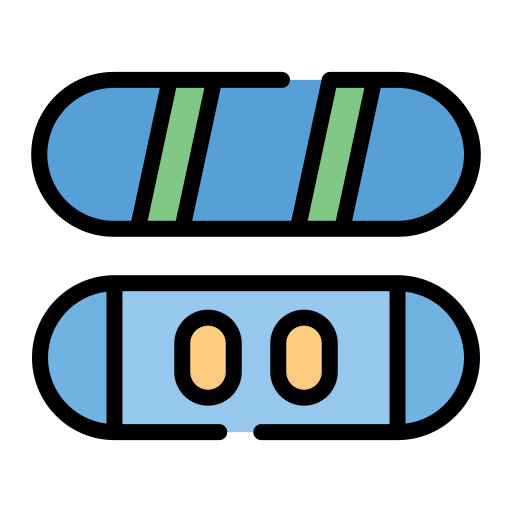 スノーボード Generic Outline Color icon
