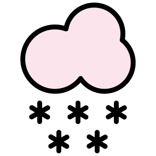 opady śniegu Generic Outline Color ikona