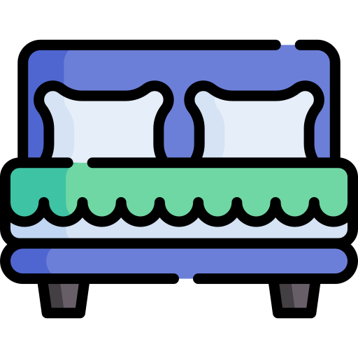 더블 침대 Special Lineal color icon