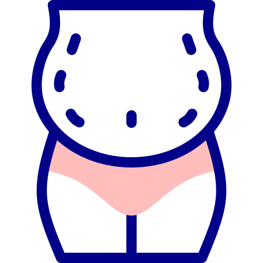 体脂肪 Detailed Mixed Lineal color icon