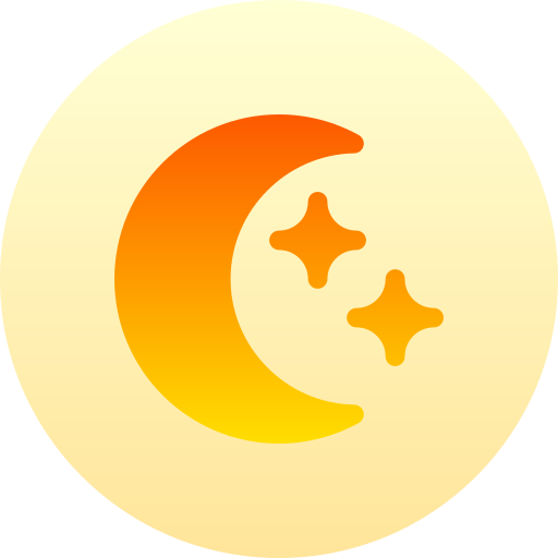 księżyc Basic Gradient Circular ikona