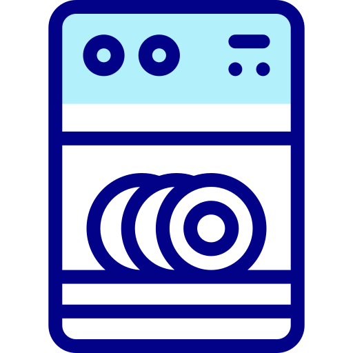 食器洗い機 Detailed Mixed Lineal color icon