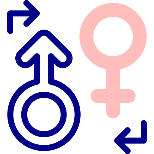 性別再割り当て Detailed Mixed Lineal color icon