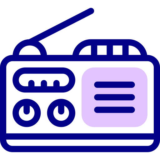 라디오 Detailed Mixed Lineal color icon