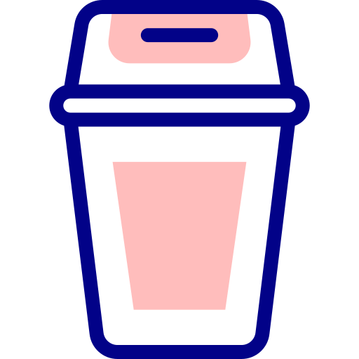 bote de basura Detailed Mixed Lineal color icono