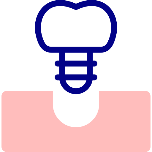 歯科インプラント Detailed Mixed Lineal color icon